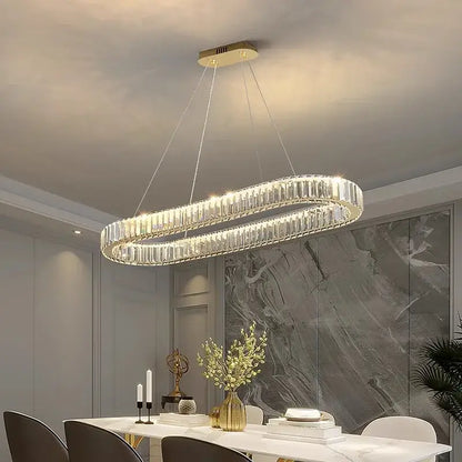 Modern gold crystal chandelier for dining room