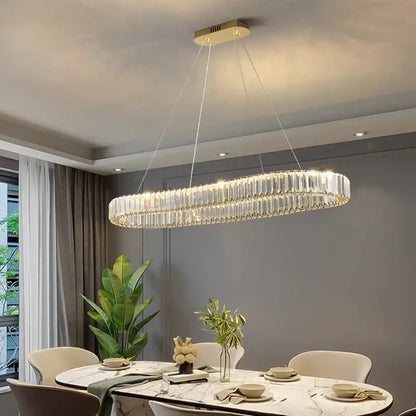 Modern gold crystal chandelier for dining room