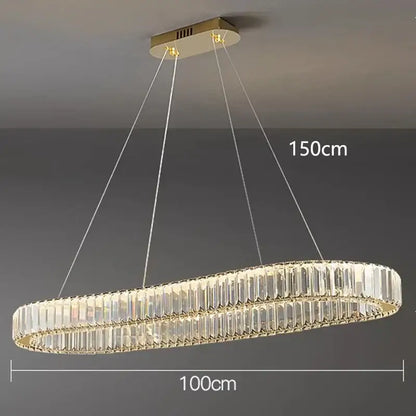 Modern gold crystal chandelier for dining room