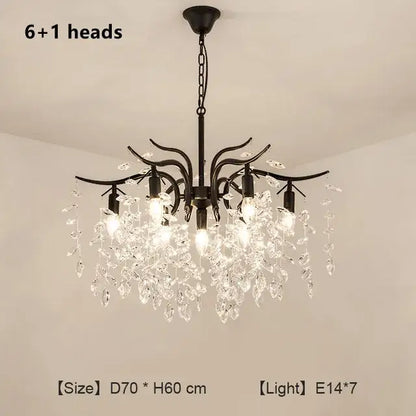 Modern gold crystal chandelier for living room