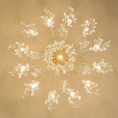 Modern gold crystal chandelier for living room