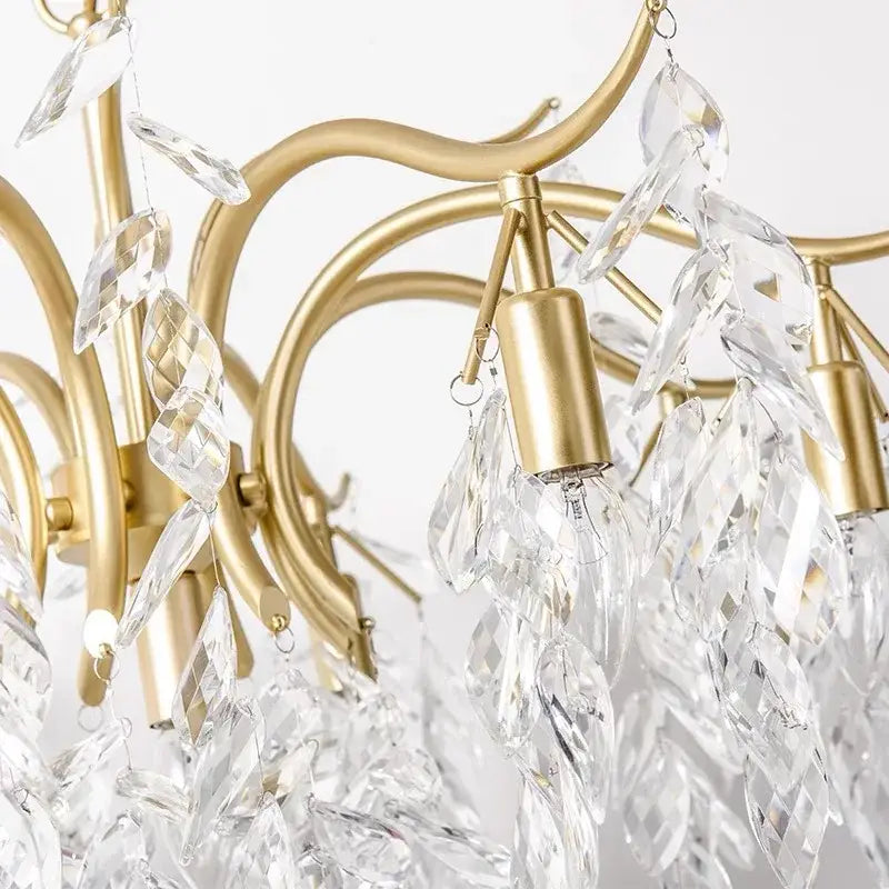 Modern gold crystal chandelier for living room