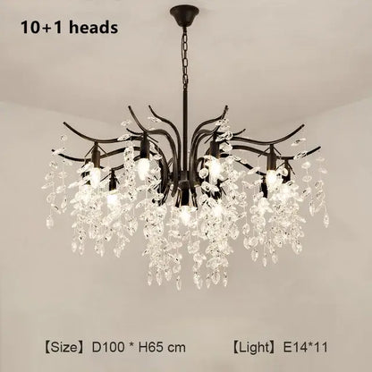 Modern gold crystal chandelier for living room
