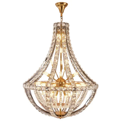Modern gold teardrop crystal chandelier for dining room