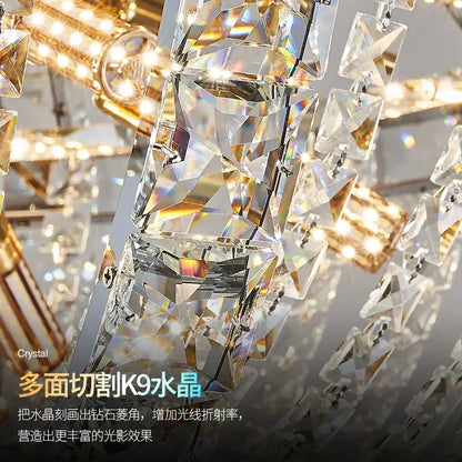 Modern gold teardrop crystal chandelier for dining room