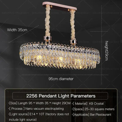Modern chrome crystal chandelier for living room
