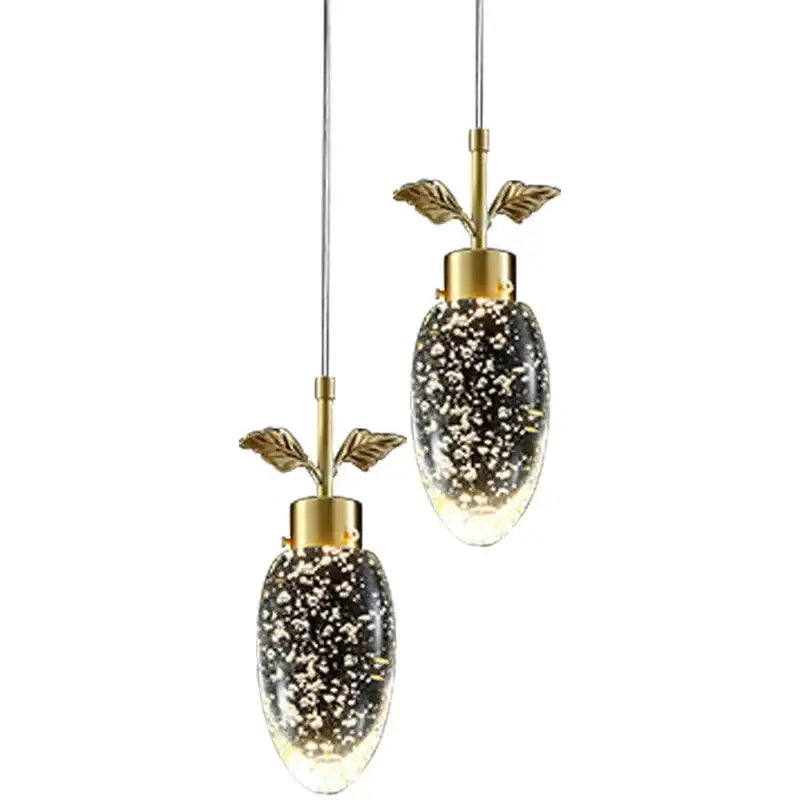 Modern gold crystal chandelier dining room pendant light