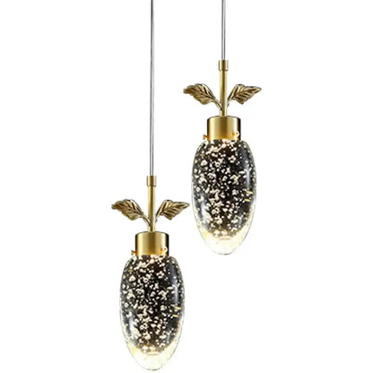 Modern gold crystal chandelier dining room pendant light