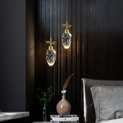 Modern gold crystal chandelier dining room pendant light