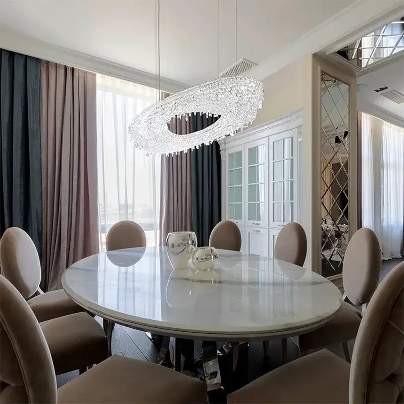 Modern luxury crystal chandelier dining room pendant light