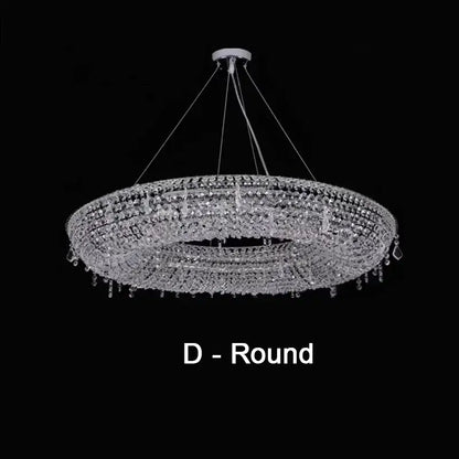Modern luxury crystal chandelier dining room pendant light