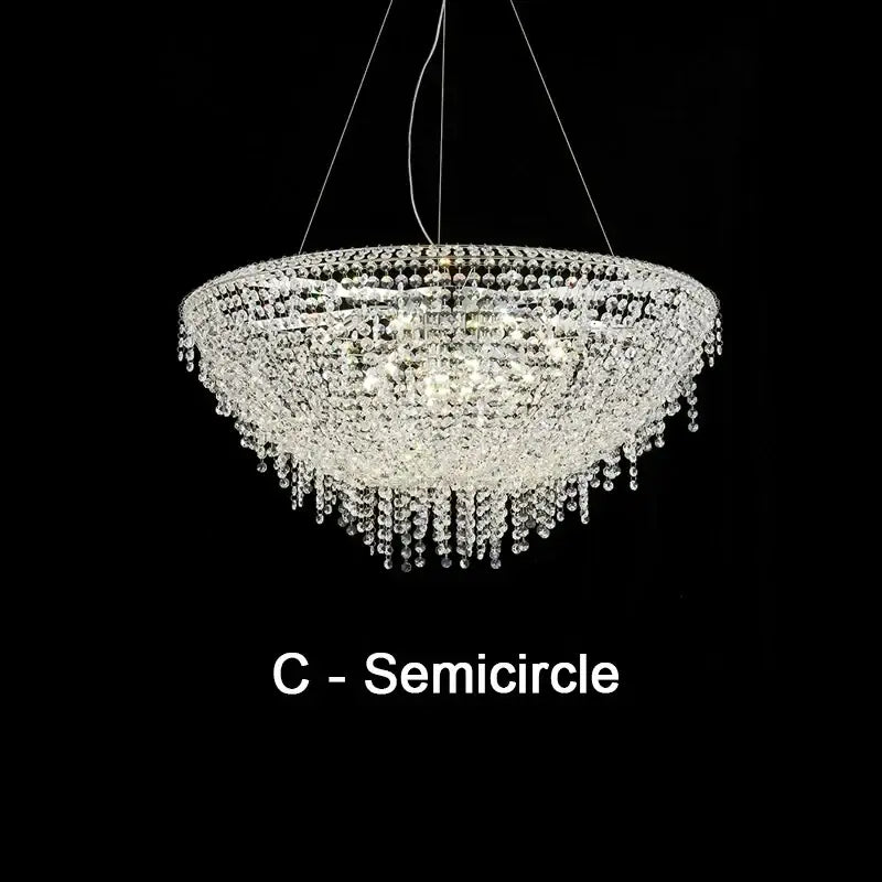 Modern luxury crystal chandelier dining room pendant light
