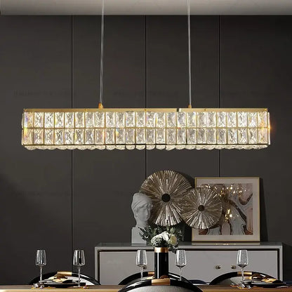 Modern luxury gold crystal chandelier for living room