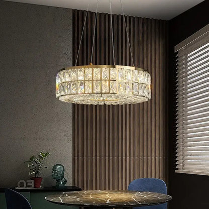 Modern luxury gold crystal chandelier for living room