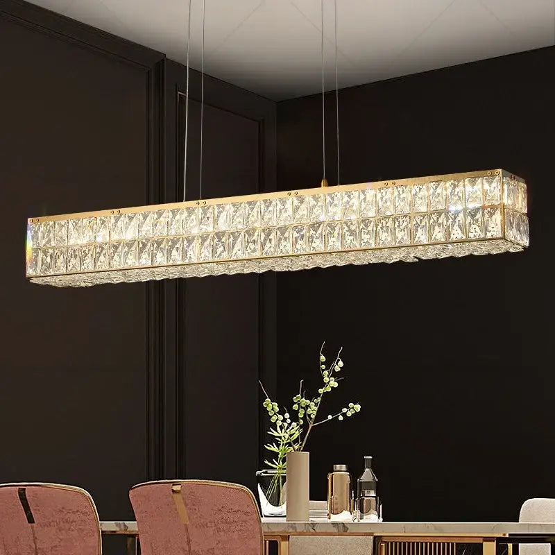 Modern luxury gold crystal chandelier for living room