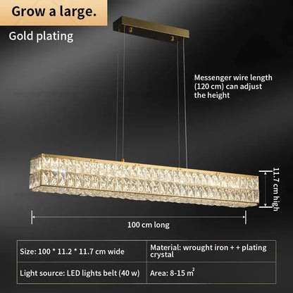 Modern luxury gold crystal chandelier for living room