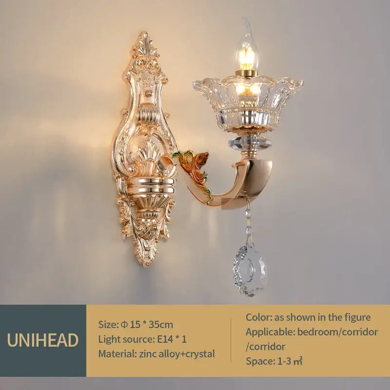 European gold crystal chandelier pendant – hotel lobby teardrop light