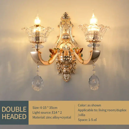 European gold crystal chandelier pendant – hotel lobby teardrop light