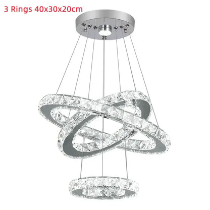 Modern chrome multi tier crystal chandelier dining room pendant light