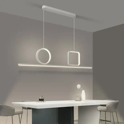 Modern black geometric crystal chandelier pendant light bedroom