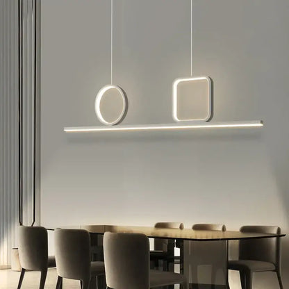 Modern black geometric crystal chandelier pendant light bedroom
