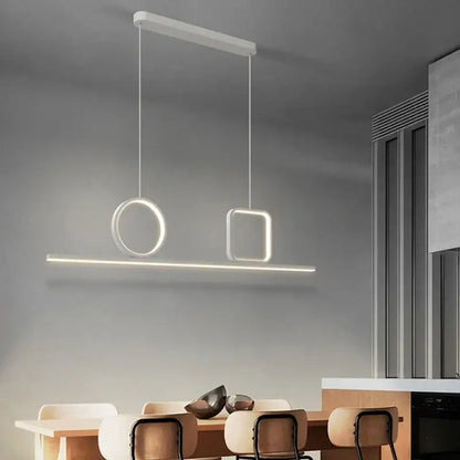 Modern black geometric crystal chandelier pendant light bedroom
