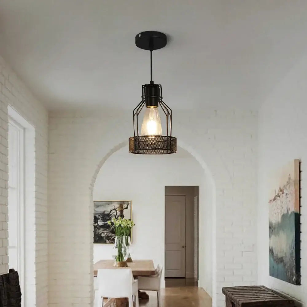 Modern black crystal chandelier dining room wrought iron light