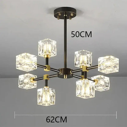 Luxury gold crystal chandelier pendant light for living room