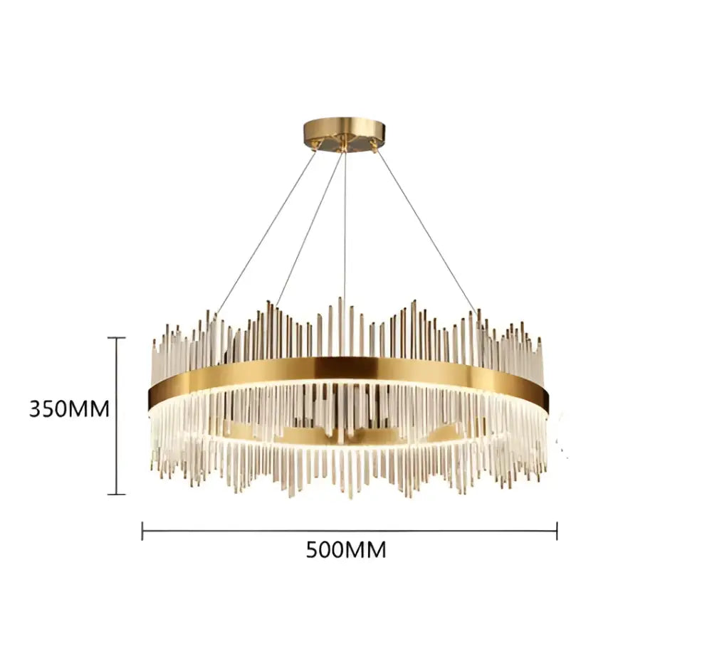 Modern gold crystal chandelier dining room pendant light
