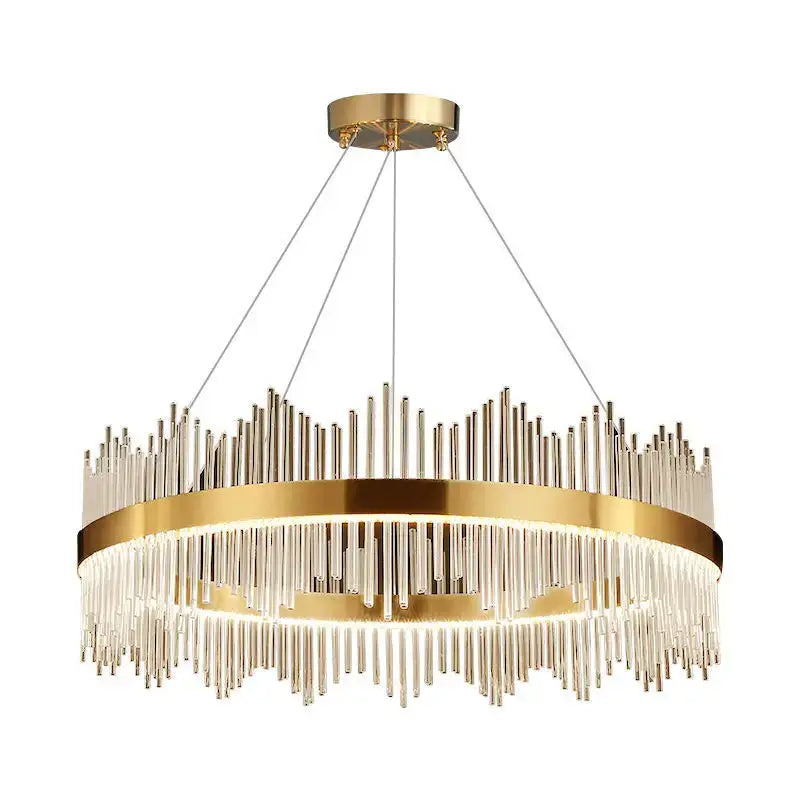Modern gold crystal chandelier dining room pendant light