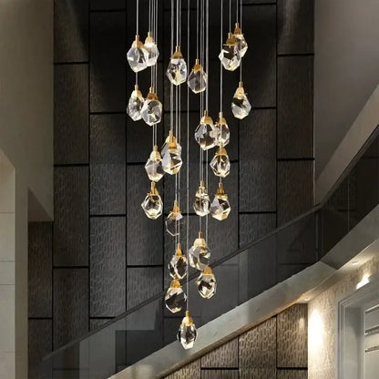 Modern gold crystal chandelier pendant lights for dining room