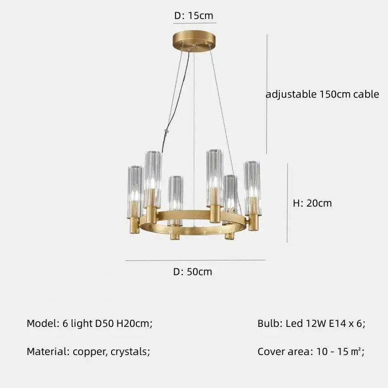 Modern black crystal chandelier pendant lights living room glass