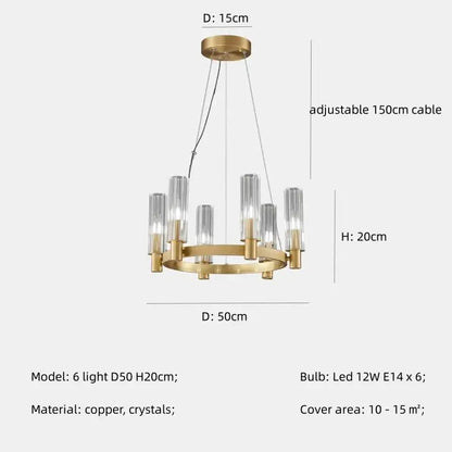 Modern black crystal chandelier pendant lights living room glass