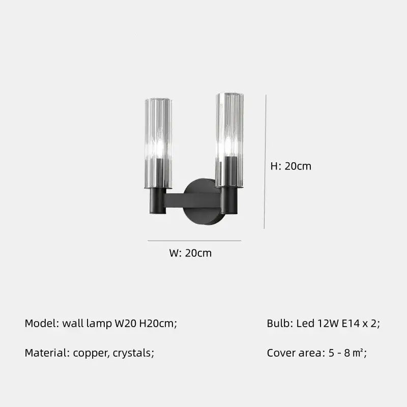 Modern black crystal chandelier pendant lights living room glass