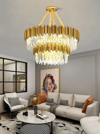 Classic gold crystal chandelier for dining room luxury light