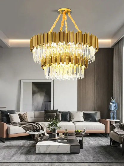 Classic gold crystal chandelier for dining room luxury light