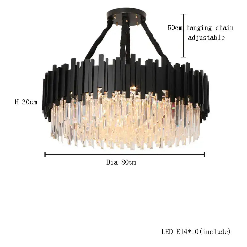 Classic gold crystal chandelier for dining room luxury light