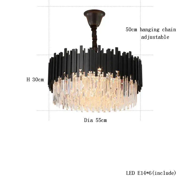 Classic gold crystal chandelier for dining room luxury light