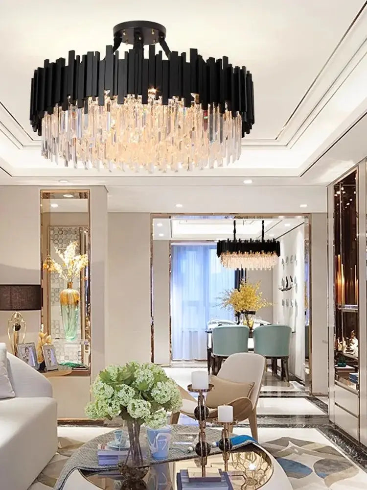 Classic gold crystal chandelier for dining room luxury light