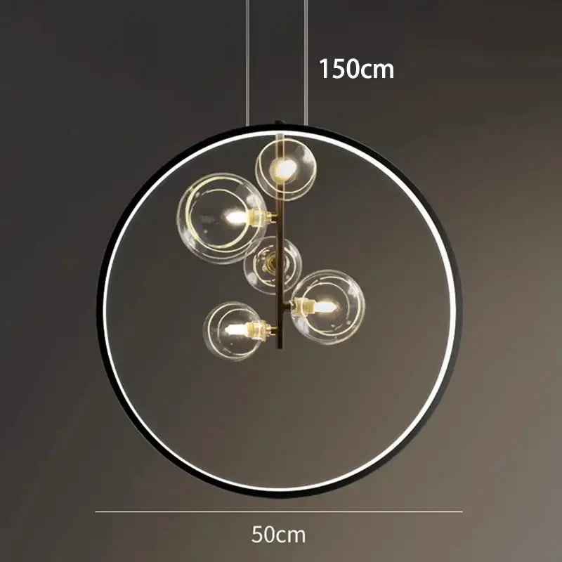 Modern black crystal chandelier stair pendant light living room
