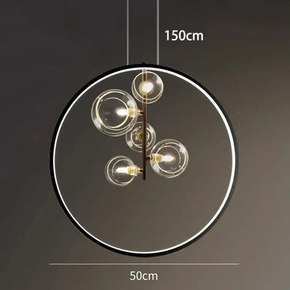 Modern black crystal chandelier stair pendant light living room