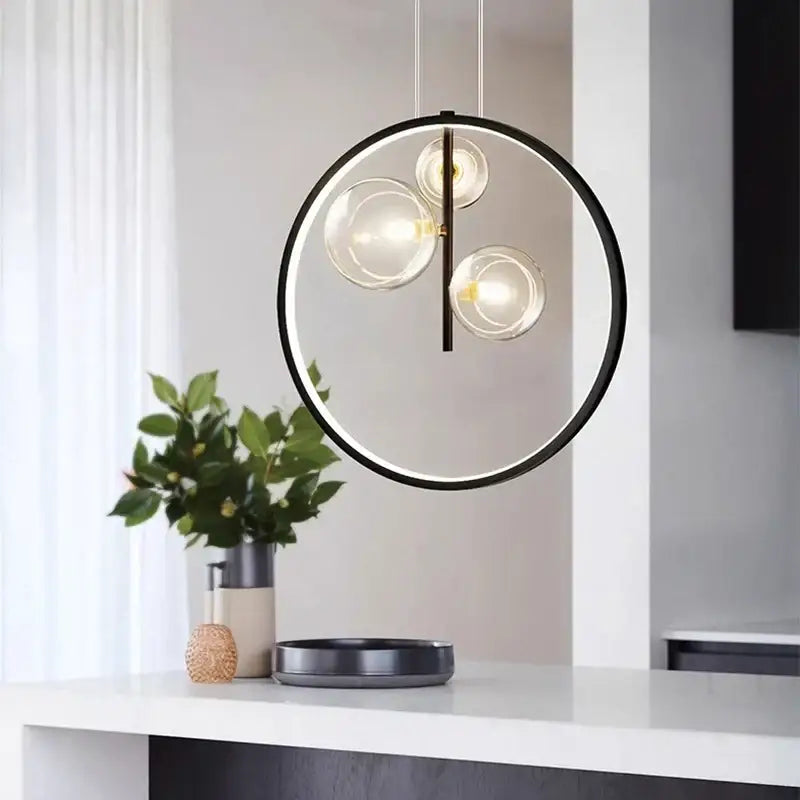 Modern black crystal chandelier stair pendant light living room