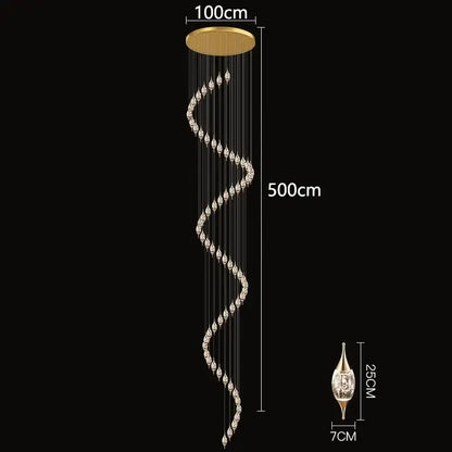 Modern teardrop crystal chandelier living room pendant light