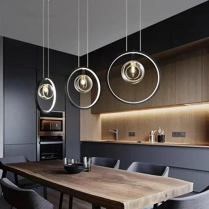 Modern black crystal chandelier stair pendant light living room