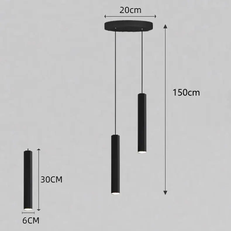 Modern black chandelier stair pendant light living room crystal decor