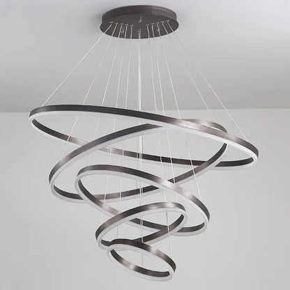 Modern spiral crystal chandelier stair pendant lamp living room