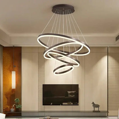 Modern spiral crystal chandelier stair pendant lamp living room
