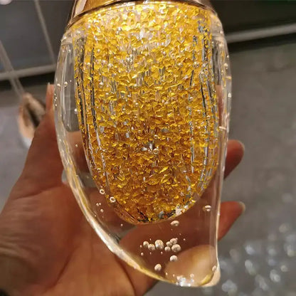Modern gold teardrop crystal chandelier living room pendant light