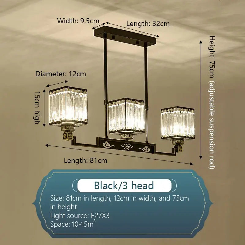 Modern bronze crystal chandelier living room lighting
