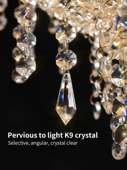 crystal chandelier white dome pendant light for living room